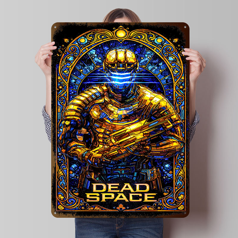 Retro Gaming Space - Dead Space Stained Glass Art Poster