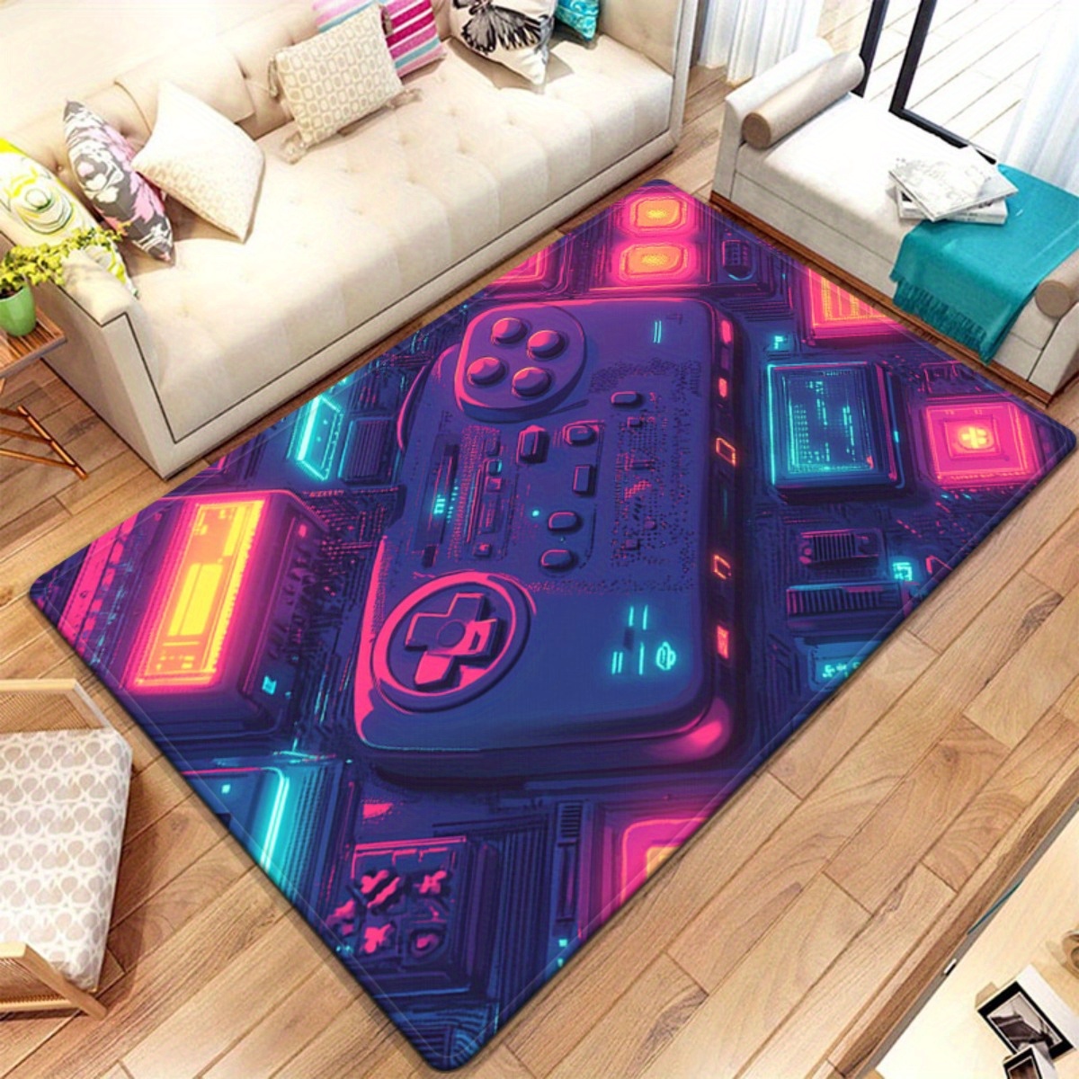 Retro Gaming Space - Neon Gamer Rug – Retro Game