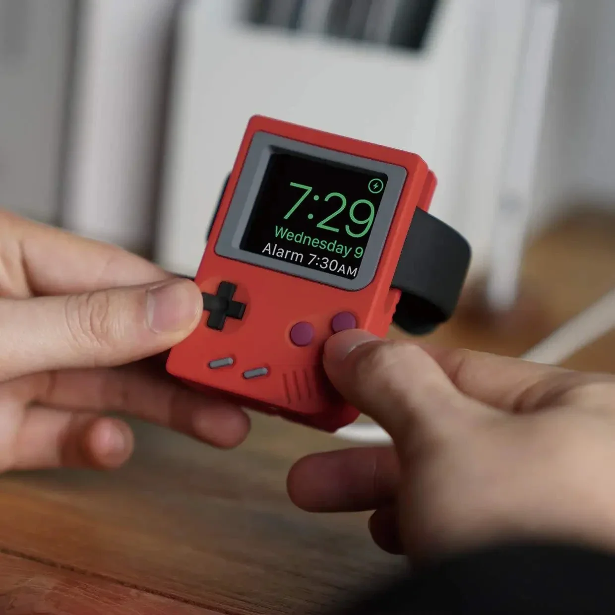 Retro Handheld Console - Silicone Holder for IWatch Charger Stand