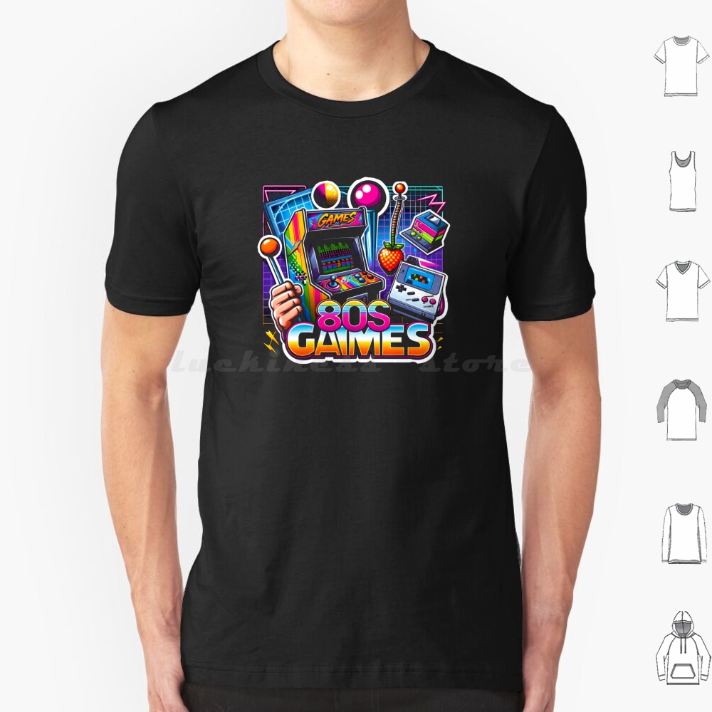 Retro Gaming T Shirts - Vintage Games T Shirt 6xl Cotton