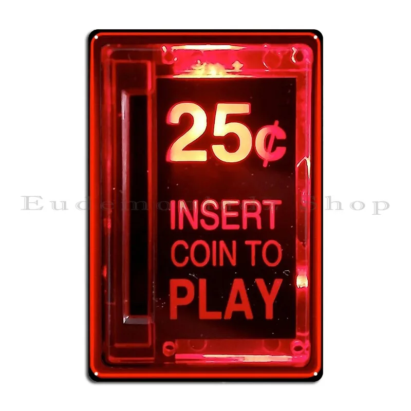 Retro Poster Gaming - Retro Gaming Metal Sign Pub Design