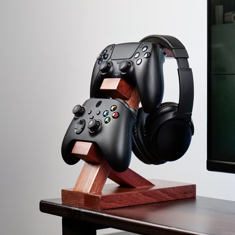 Wooden Controller Stand Multif - đánh giá và giá Retro Gaming Space