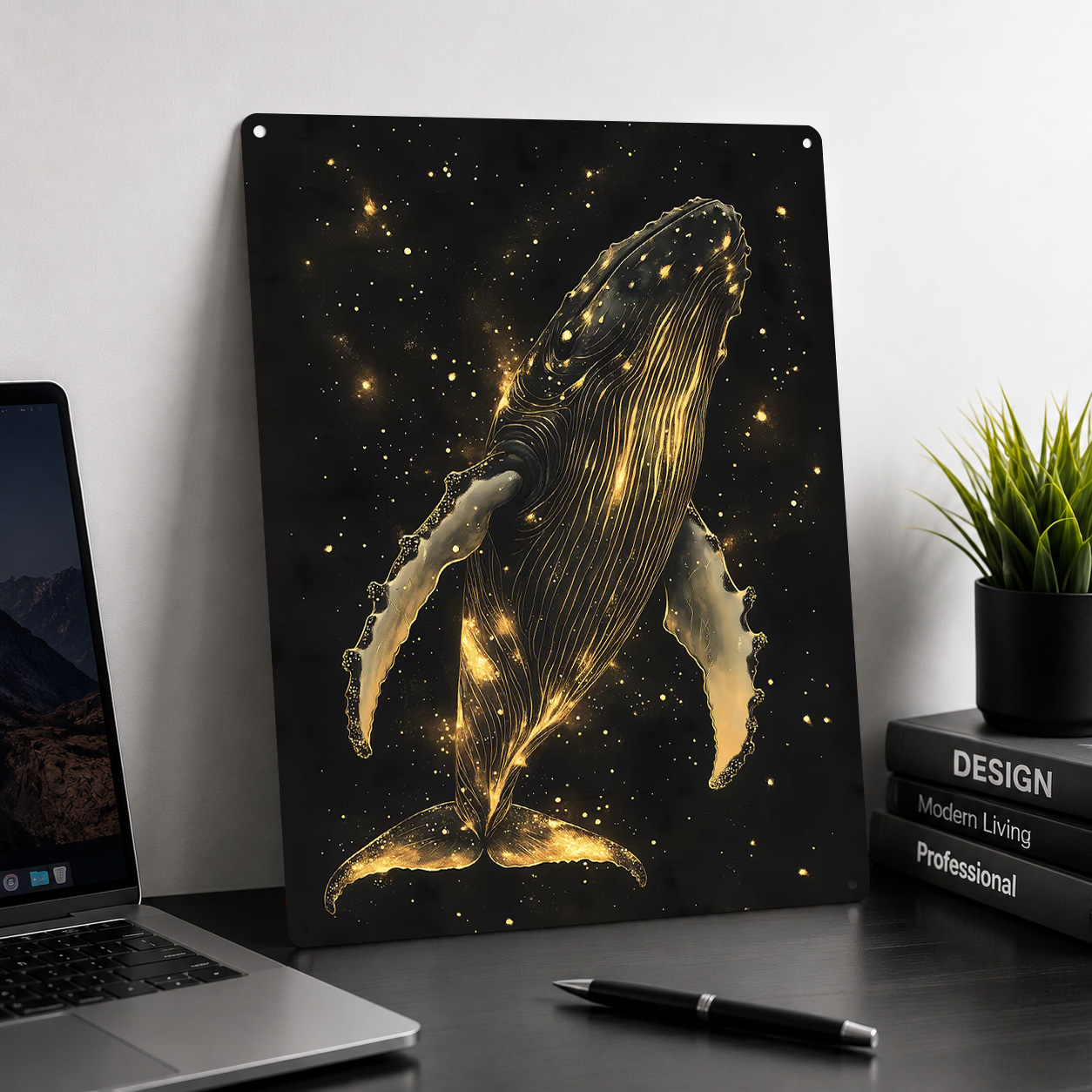 Golden Whale in Space 3D Print - đánh giá và giá Retro Gaming Space