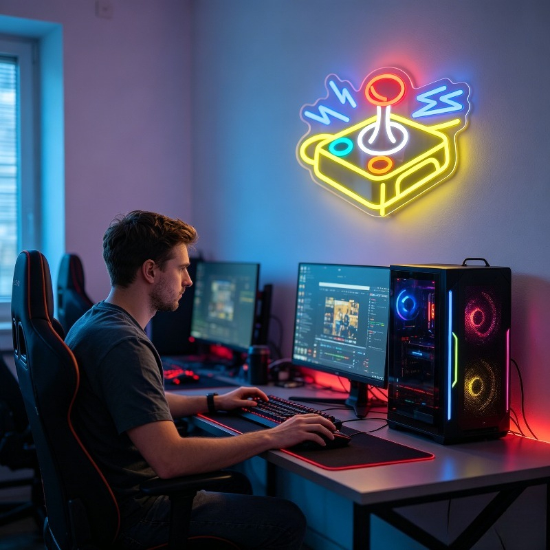 Arcade Joystick Neon Sign LED  - đánh giá và giá Retro Gaming Joystick