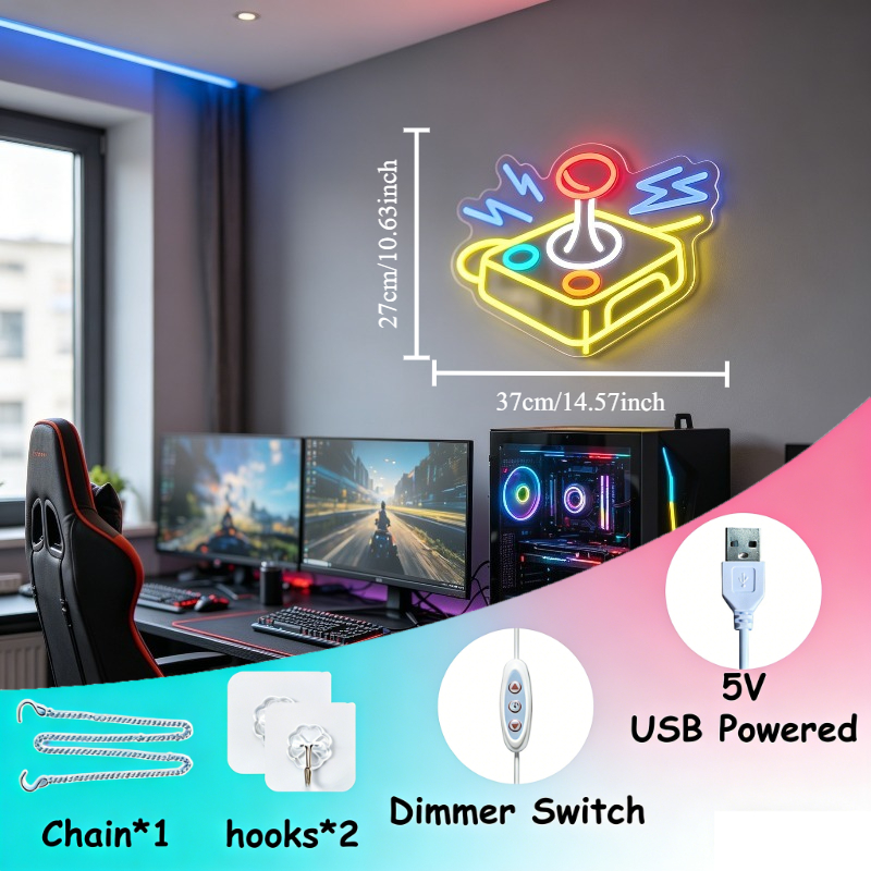 Arcade Joystick Neon Sign LED  - đánh giá và giá Retro Gaming Joystick