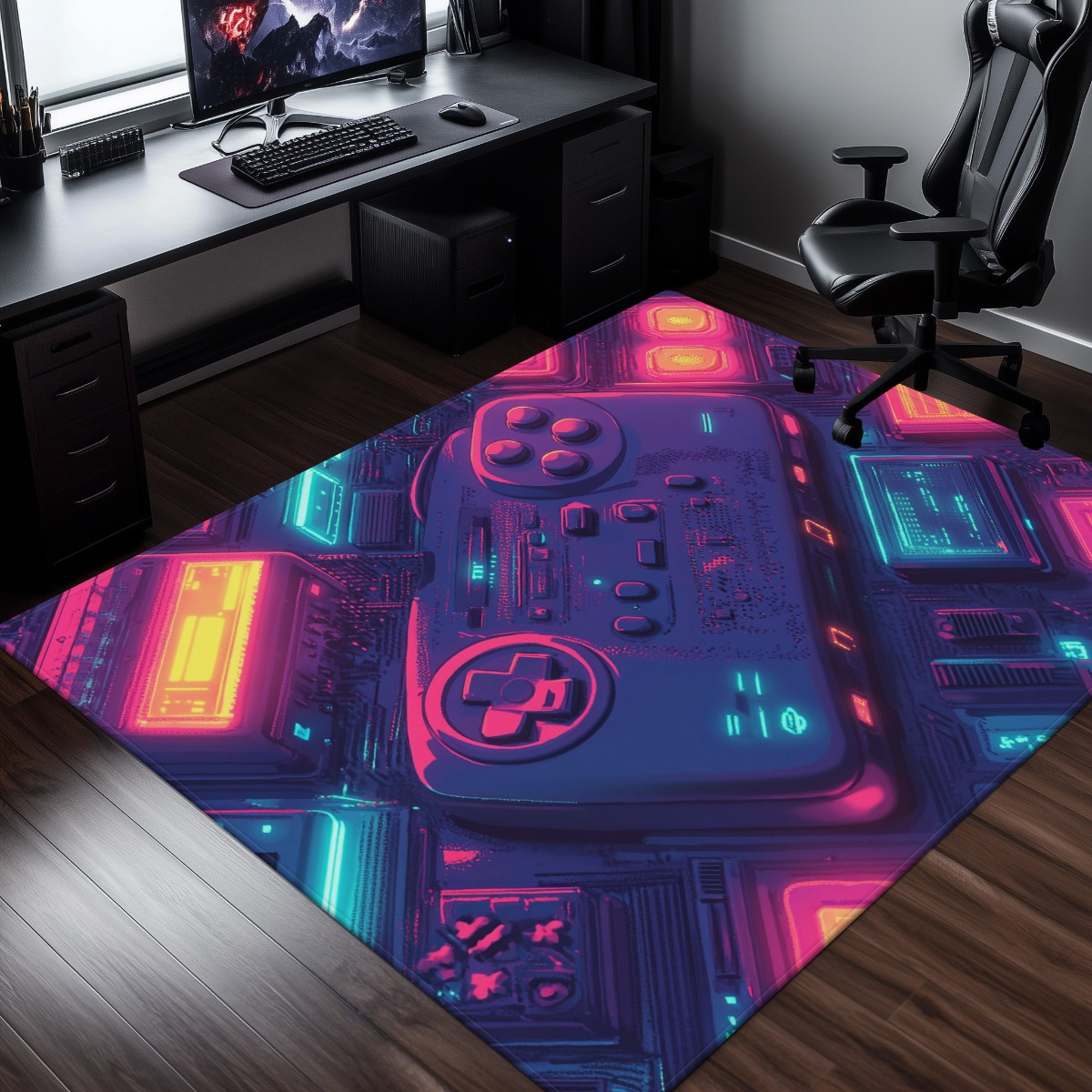 Neon Gamer Rug – Retro Game Co - đánh giá và giá Retro Gaming Space