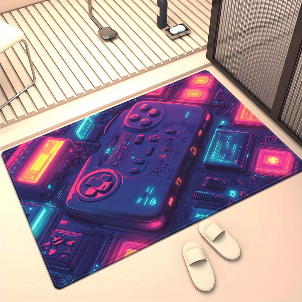 Neon Gamer Rug – Retro Game Co - đánh giá và giá Retro Gaming Space