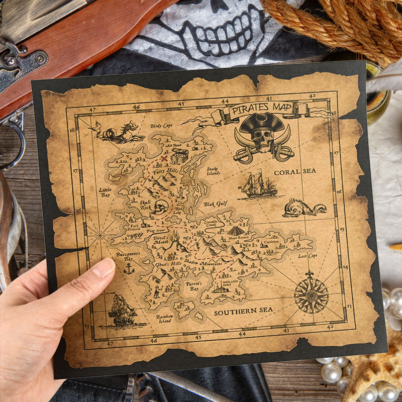 Pirate Adventure Treasure Hunt - đánh giá và giá Retro Poster Gaming