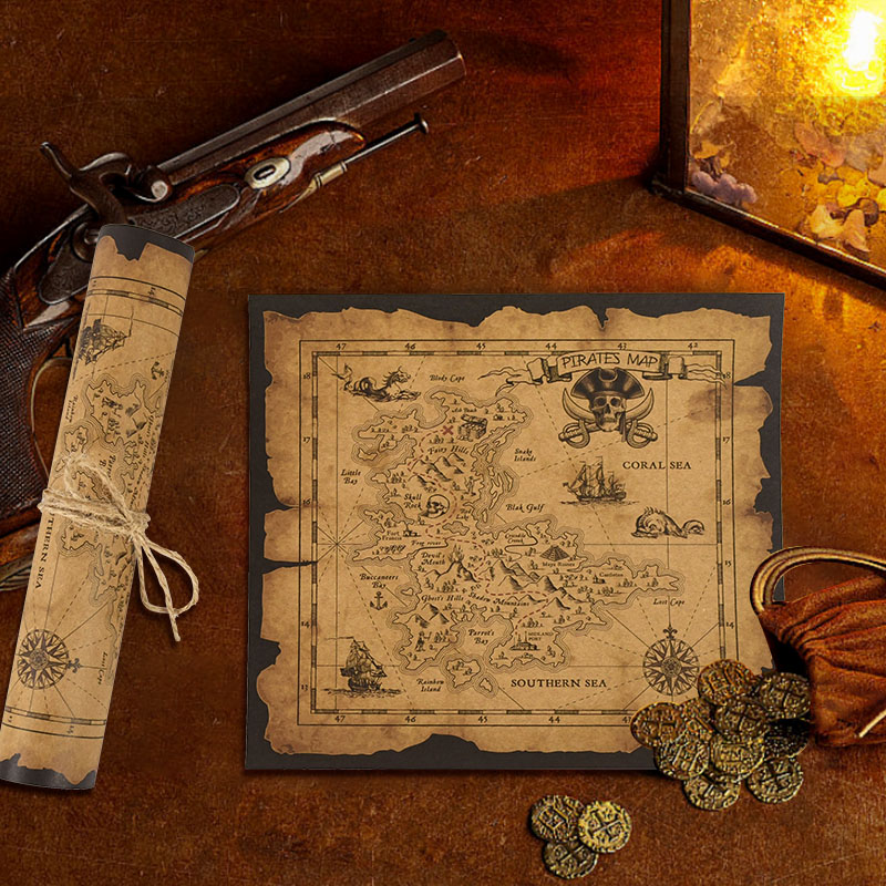 Pirate Adventure Treasure Hunt - đánh giá và giá Retro Poster Gaming
