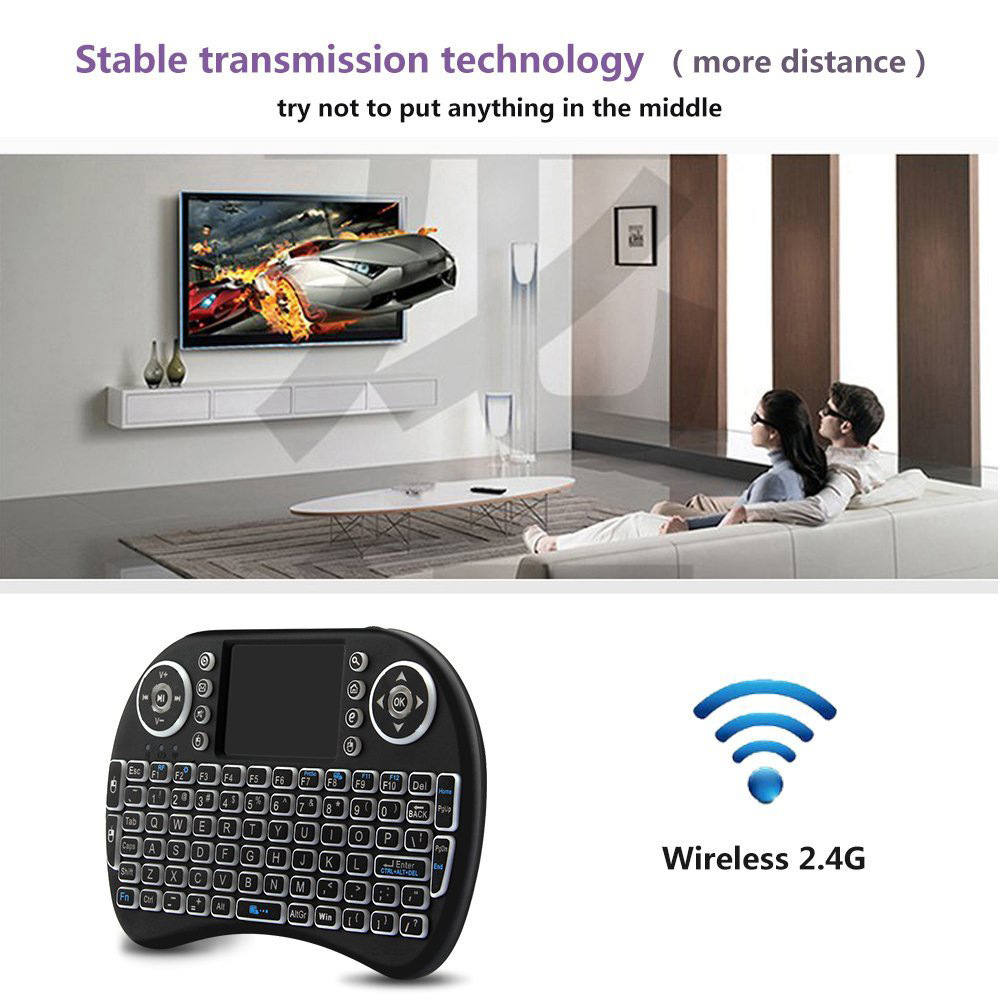 Backlit Mini Wireless Keyboard - đánh giá và giá Retro Gaming Tv Box